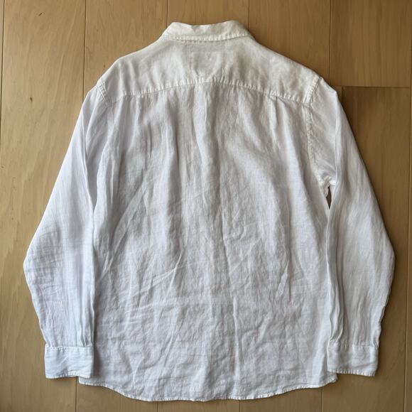 Rodd & Gunn Linen Shirt XL White Collared Button Up Minimalist New York Party - Picture 9 of 10